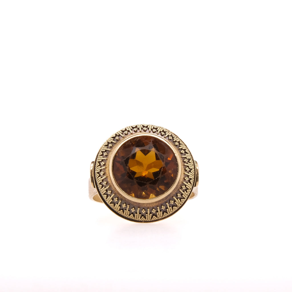 14k Madeira Citrine Ring