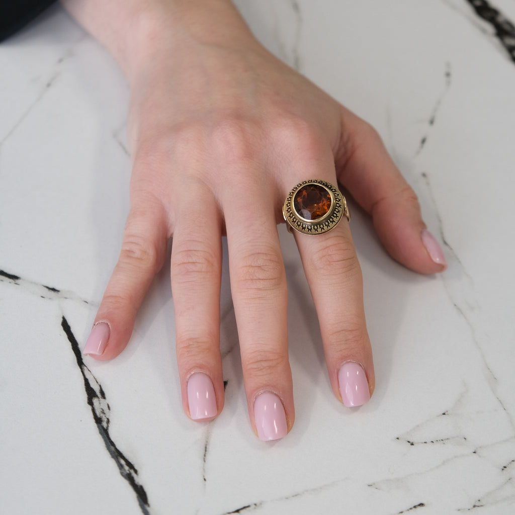 14k Madeira Citrine Ring