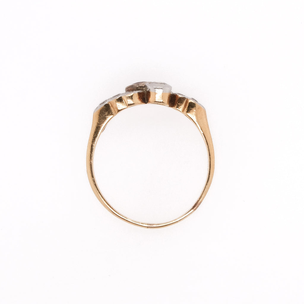 18k Antique Ruby & Diamond Ring