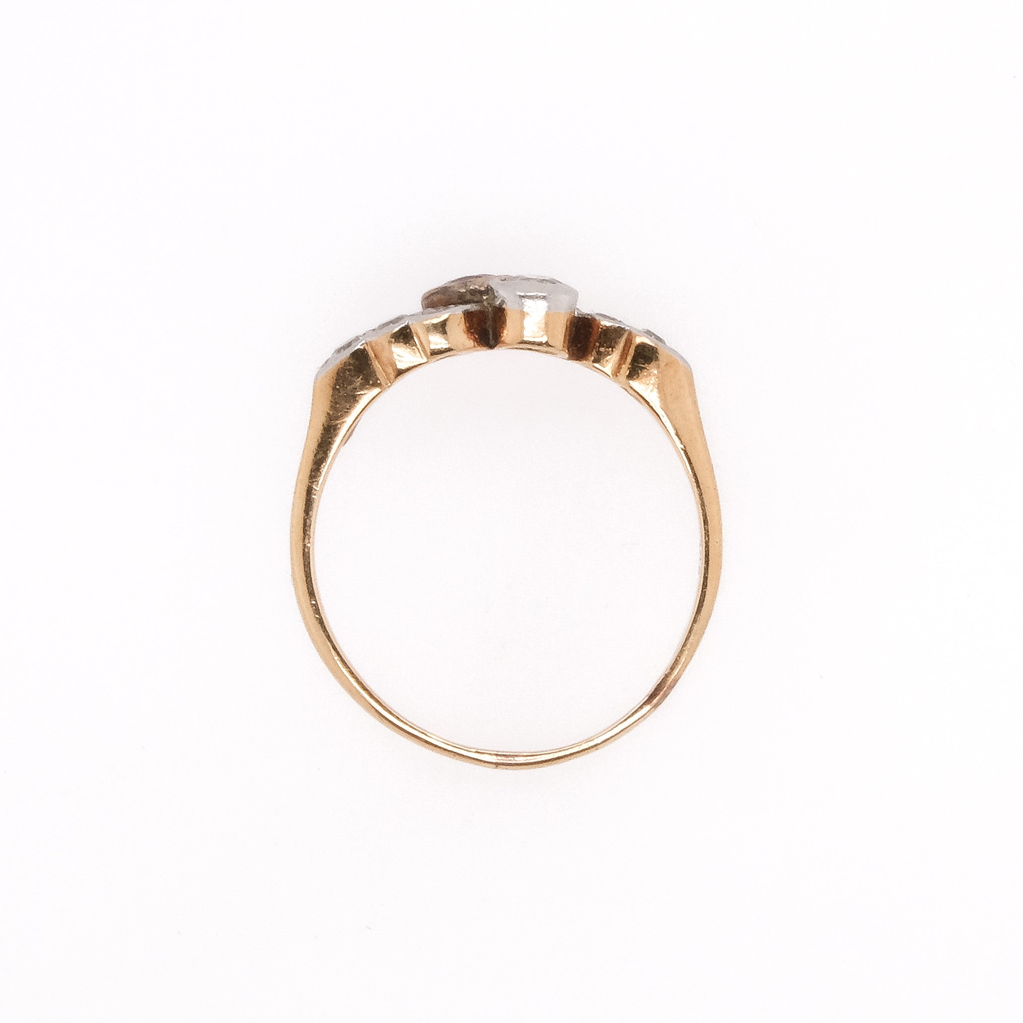 18k Antique Ruby & Diamond Ring