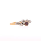 18k Antique Ruby & Diamond Ring