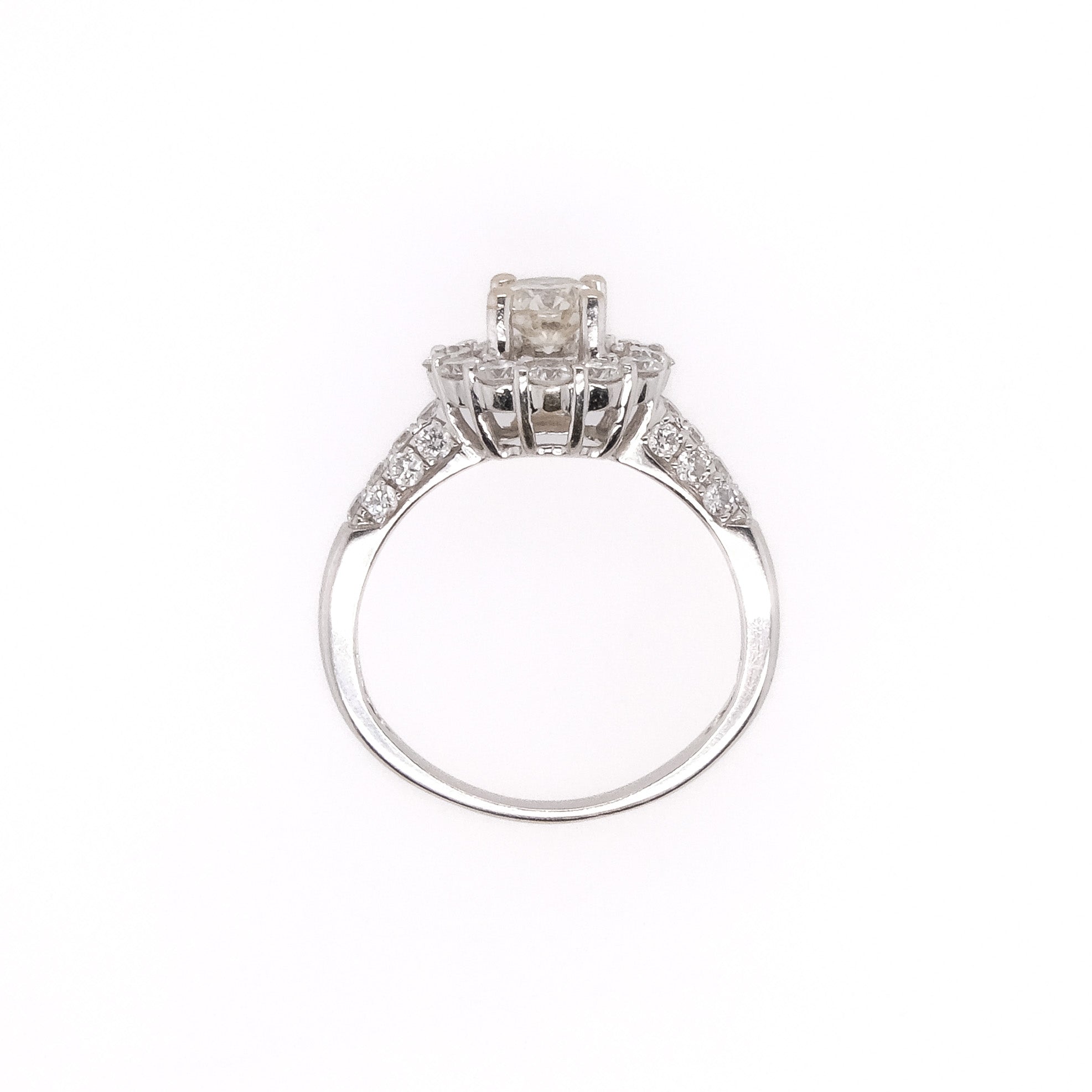 18k Halo & Diamond Ring