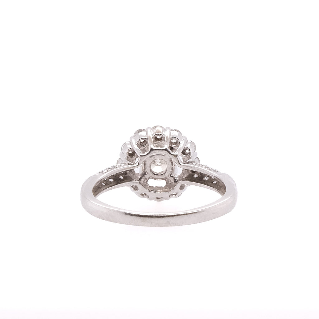 18k Halo & Diamond Ring