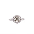 18k Halo & Diamond Ring