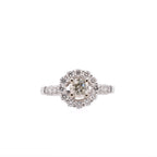 18k Halo & Diamond Ring