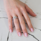 18k Halo & Diamond Ring