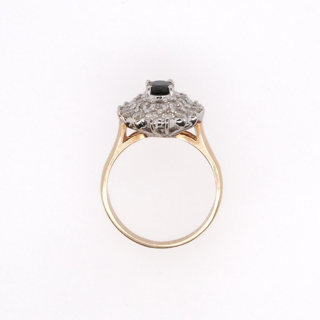 18k Sapphire & Diamond Ring