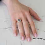 18k Sapphire & Diamond Ring