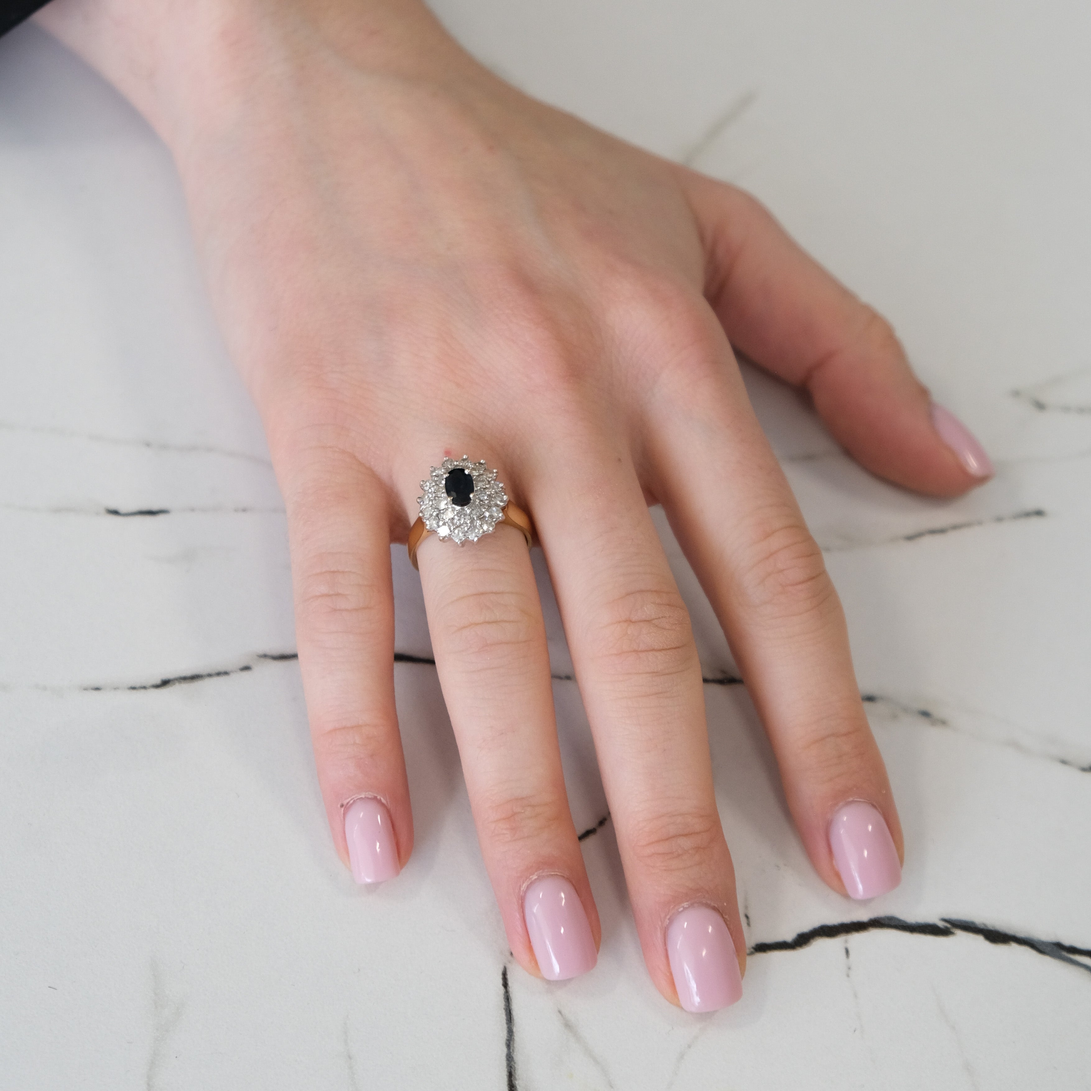 18k Sapphire & Diamond Ring