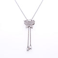 18k Butterfly Lariat Necklace