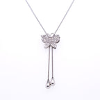 18k Butterfly Lariat Necklace