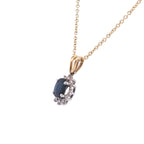 14k Sapphire & Diamond Pendant