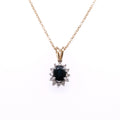 14k Sapphire & Diamond Pendant