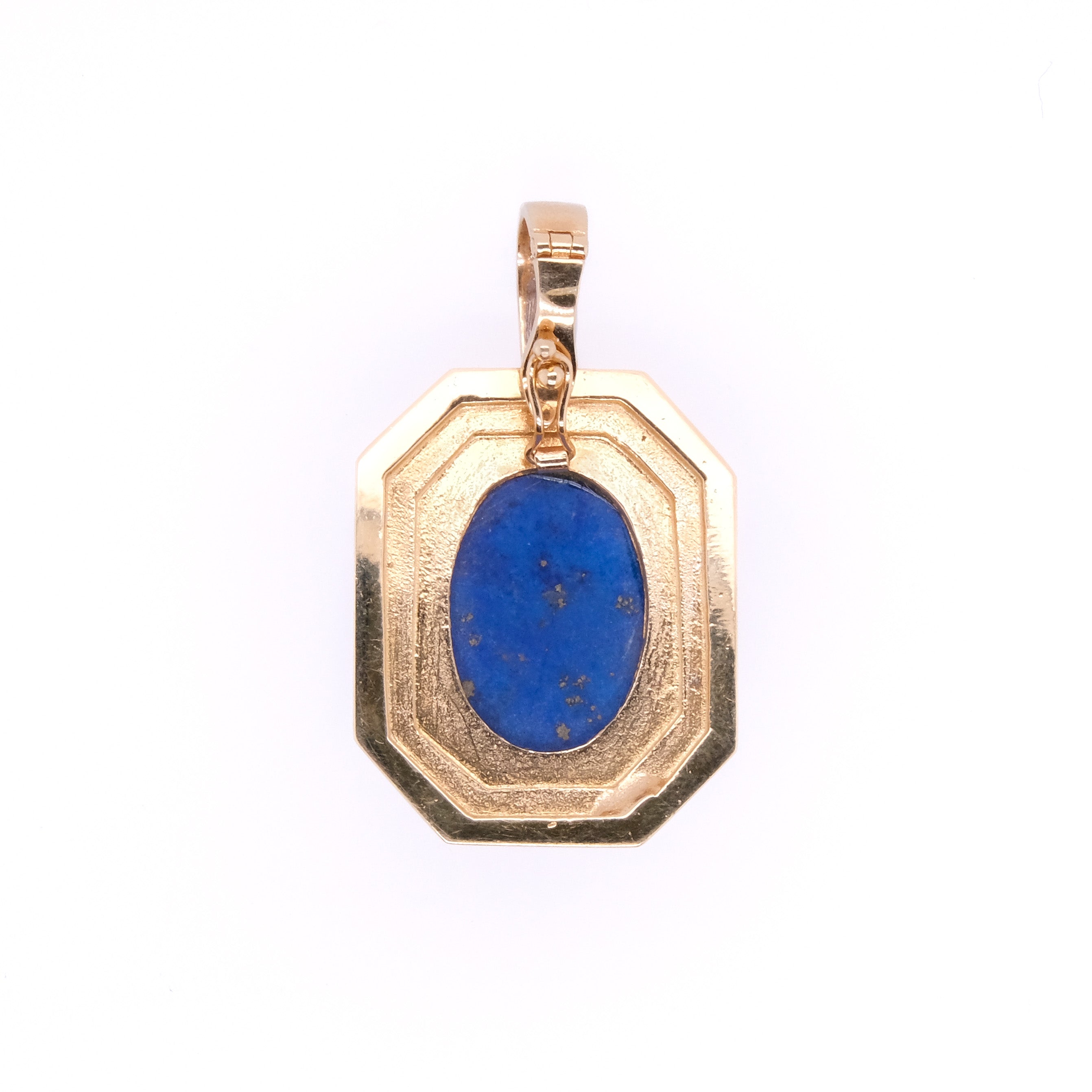 14k Lapis & Diamond Pendant