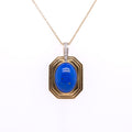 14k Lapis & Diamond Pendant