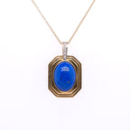 14k Lapis & Diamond Pendant