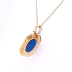 14k Lapis & Diamond Pendant