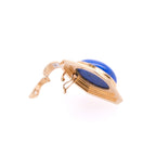 14k Lapis & Diamond Pendant