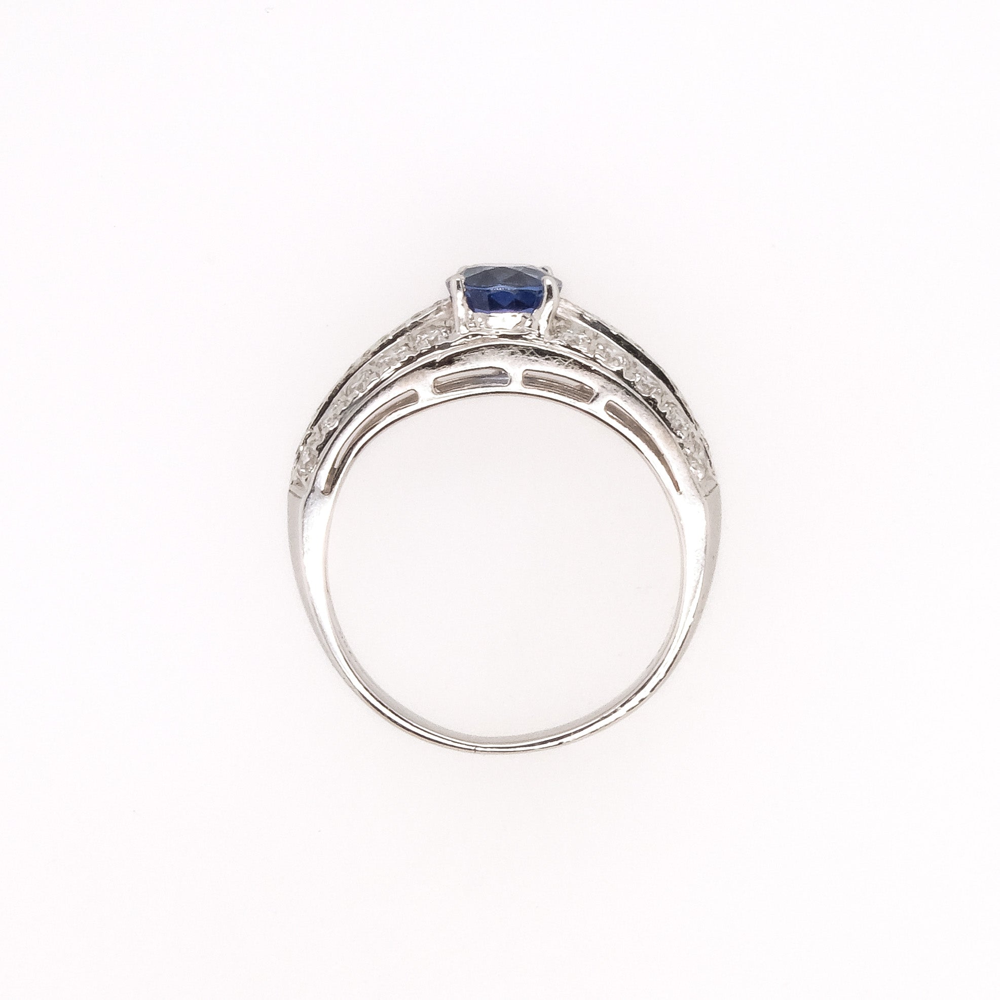 14k Sapphire & Diamond Ring