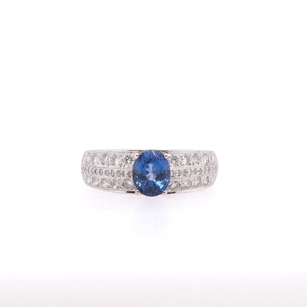 14k Sapphire & Diamond Ring
