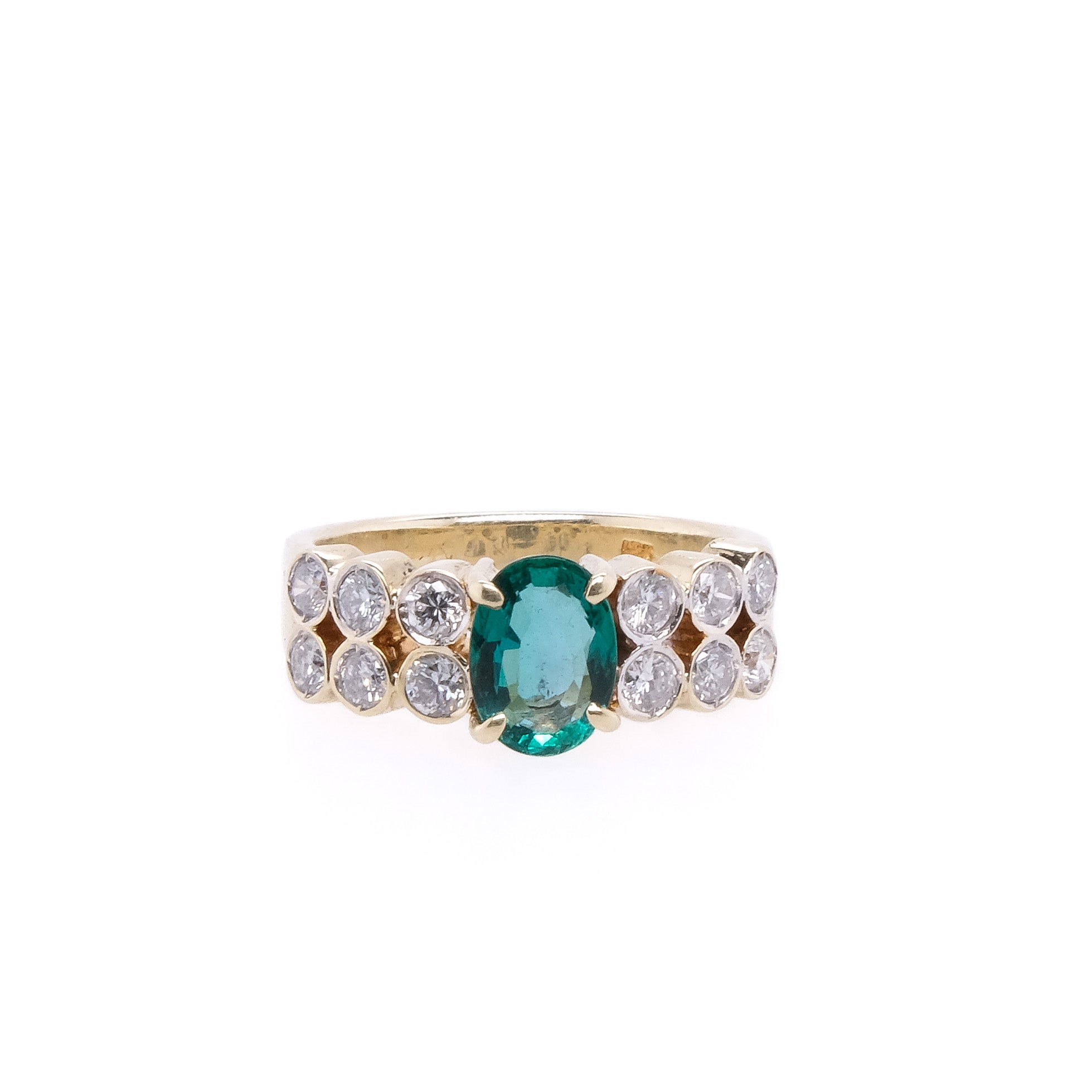 18k Emerald & Diamond Ring