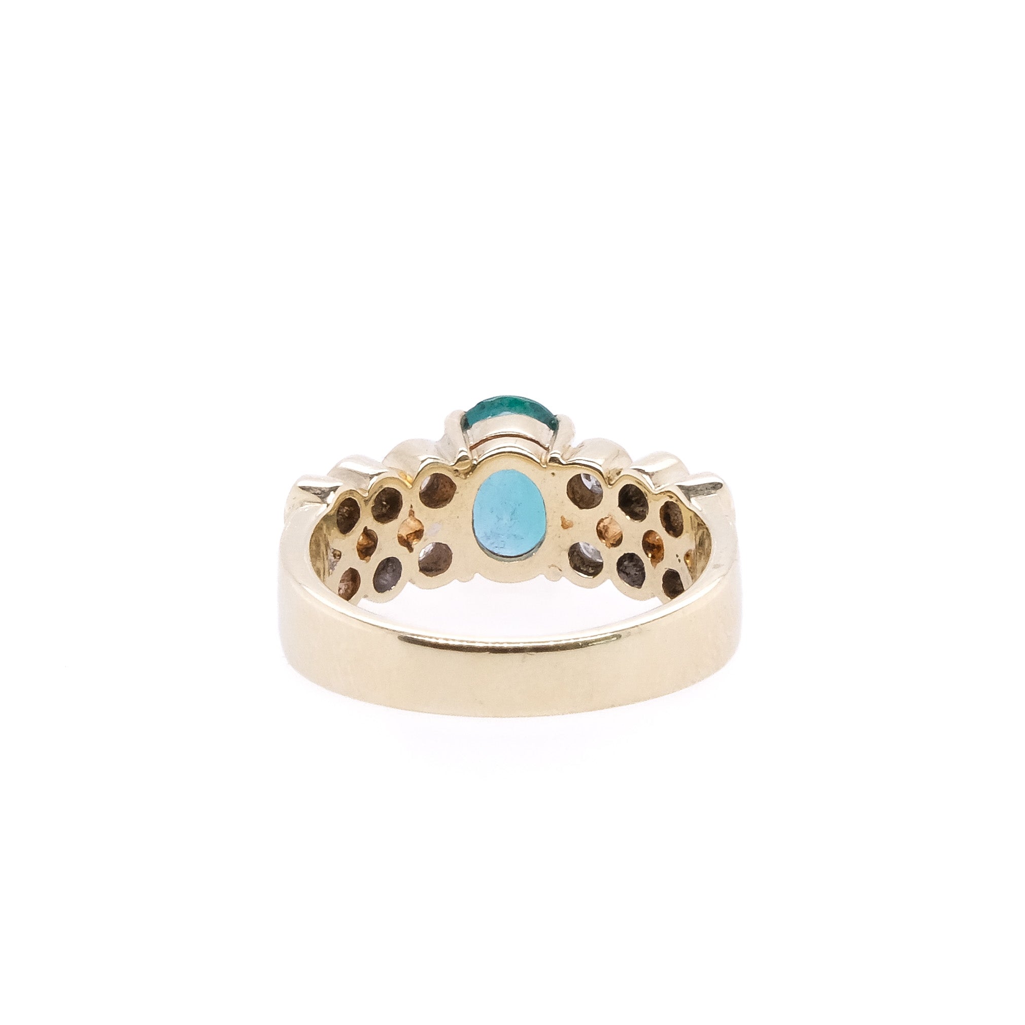 18k Emerald & Diamond Ring