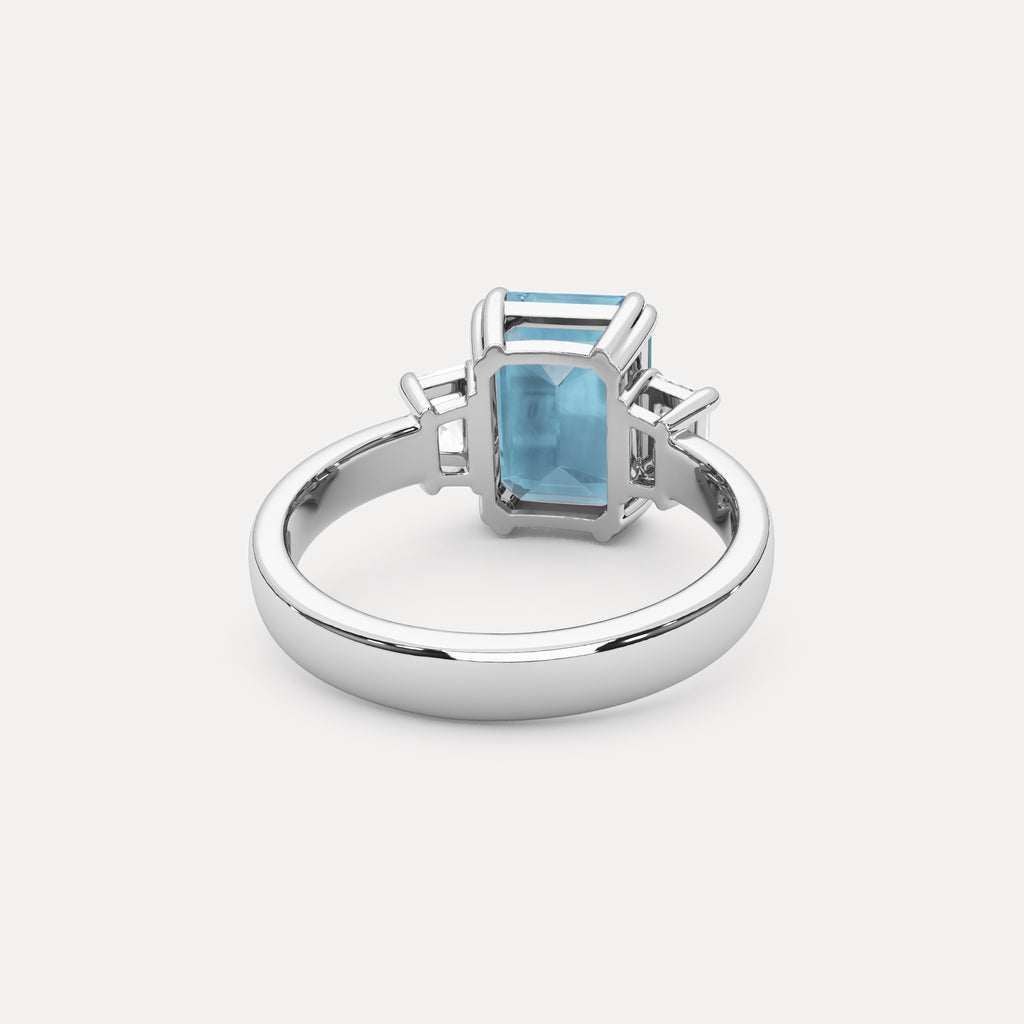 Signature Aquamarine & Diamond Ring