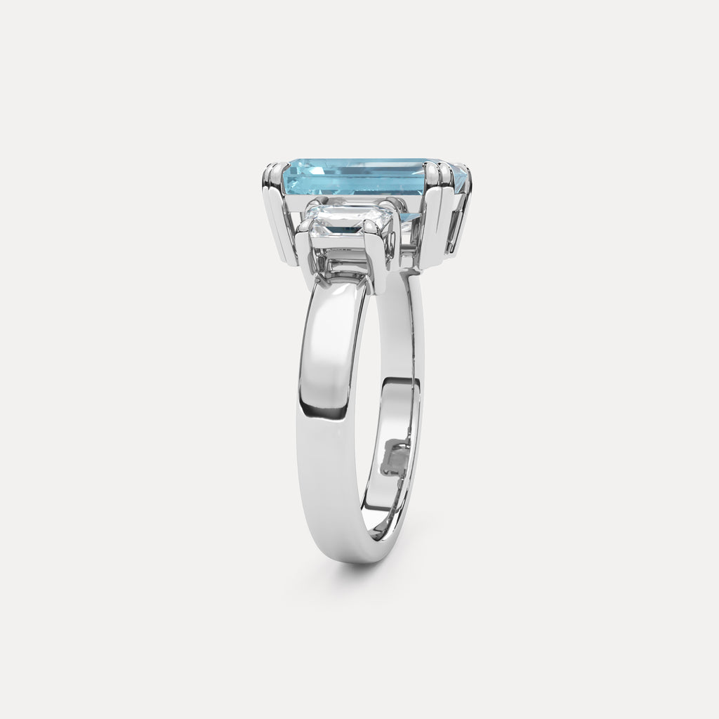 Signature Aquamarine & Diamond Ring