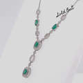 14k Emerald & Diamond Necklace