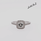 Platinum Tiffany & CO. Natural Cushion Diamond Ring