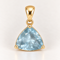 Kiss Pendant in Aquamarine