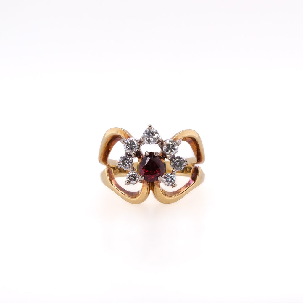 18k Garnet Cocktail Ring