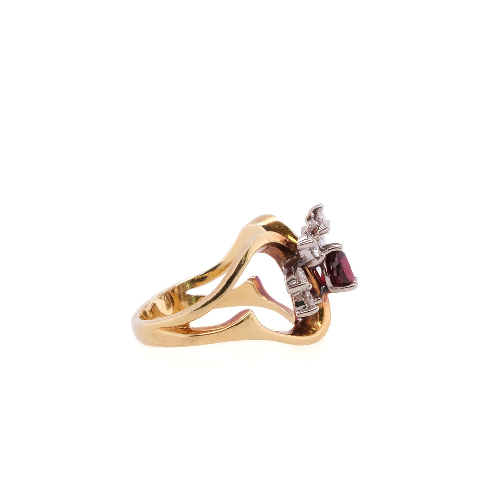 18k Garnet Cocktail Ring