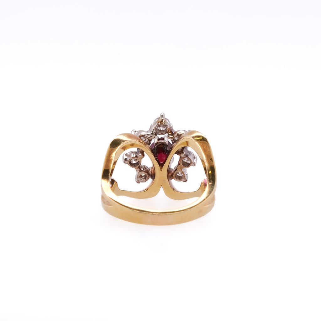 18k Garnet Cocktail Ring