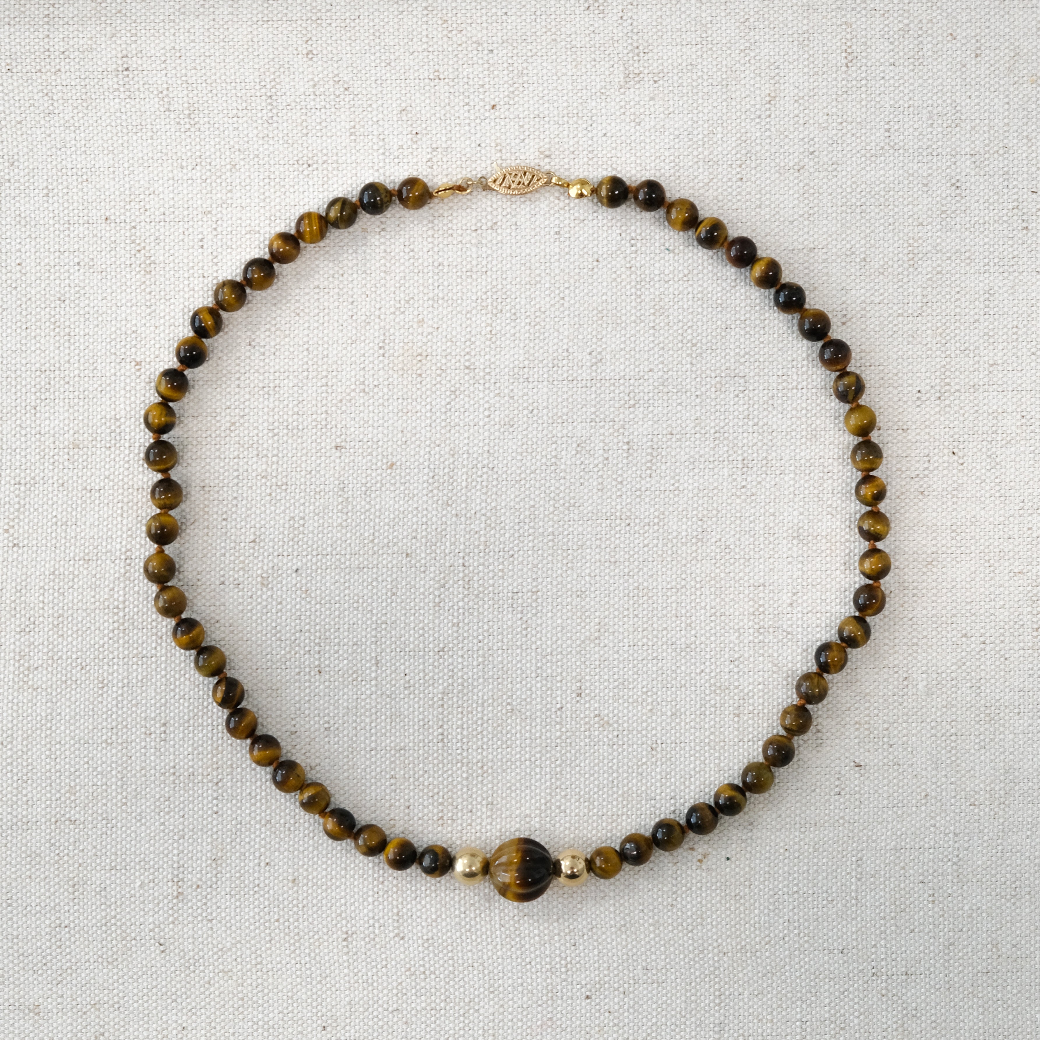 14k Tiger's Eye Necklace