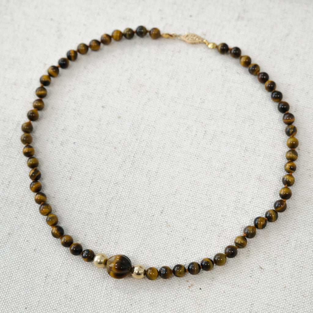 14k Tiger's Eye Necklace