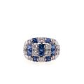 18k Sapphire and Diamond Ring