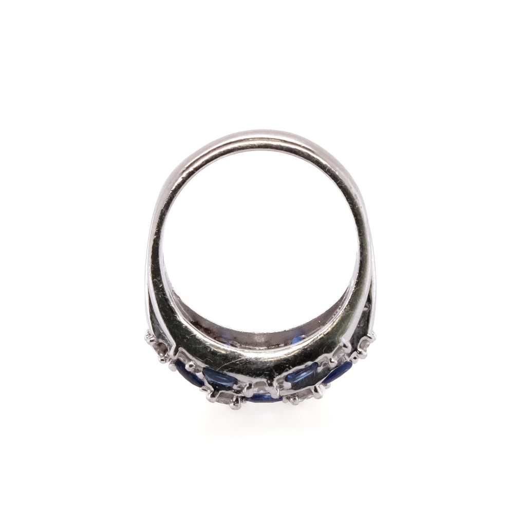 18k Sapphire and Diamond Ring