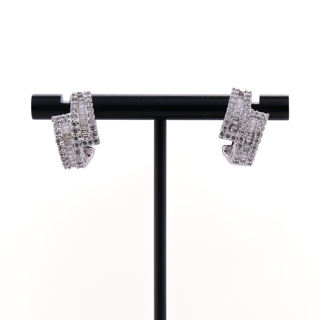 14k French Back Diamond Earrings