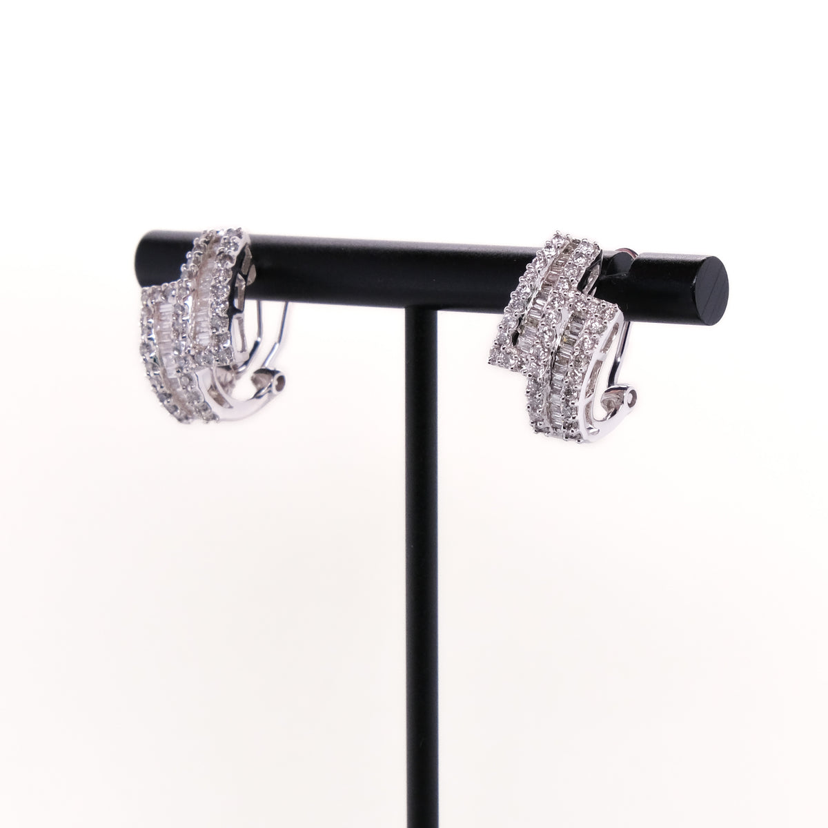 14k French Back Diamond Earrings