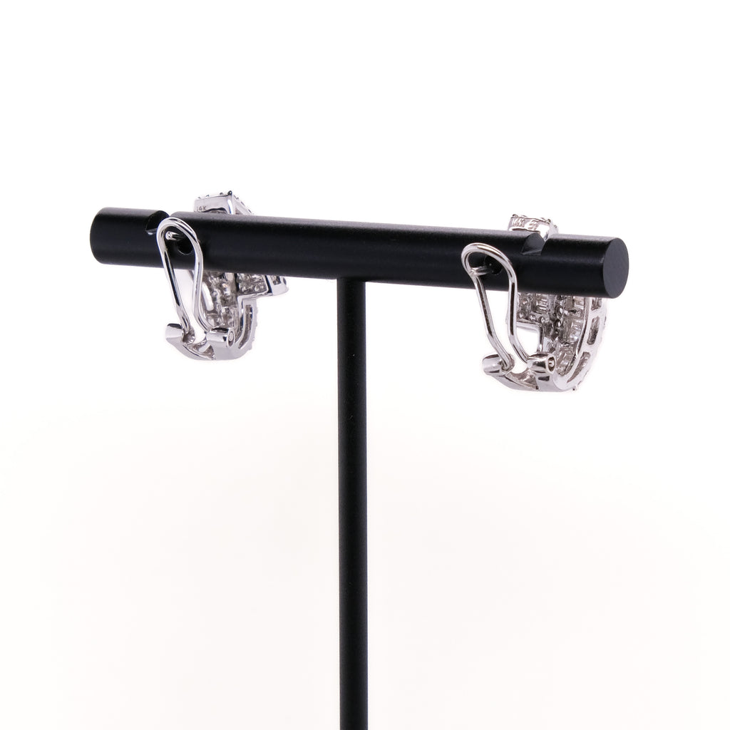 14k French Back Diamond Earrings