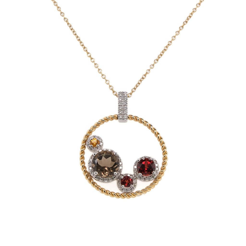 14k Gabriel & Co. Gemstone Necklace