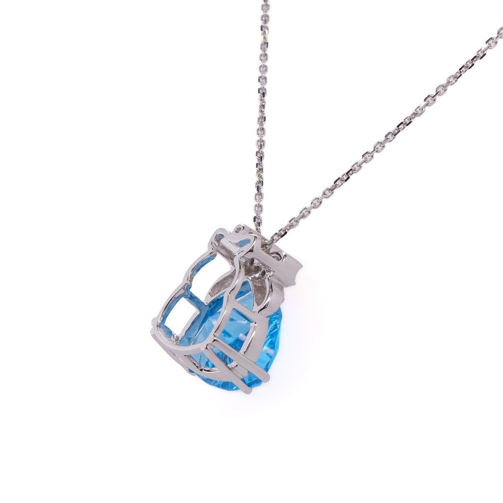 14k Topaz & Diamond Necklace