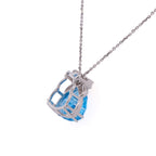 14k Topaz & Diamond Necklace