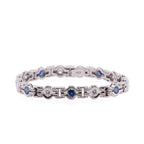 10k Sapphire & Diamond Bracelet