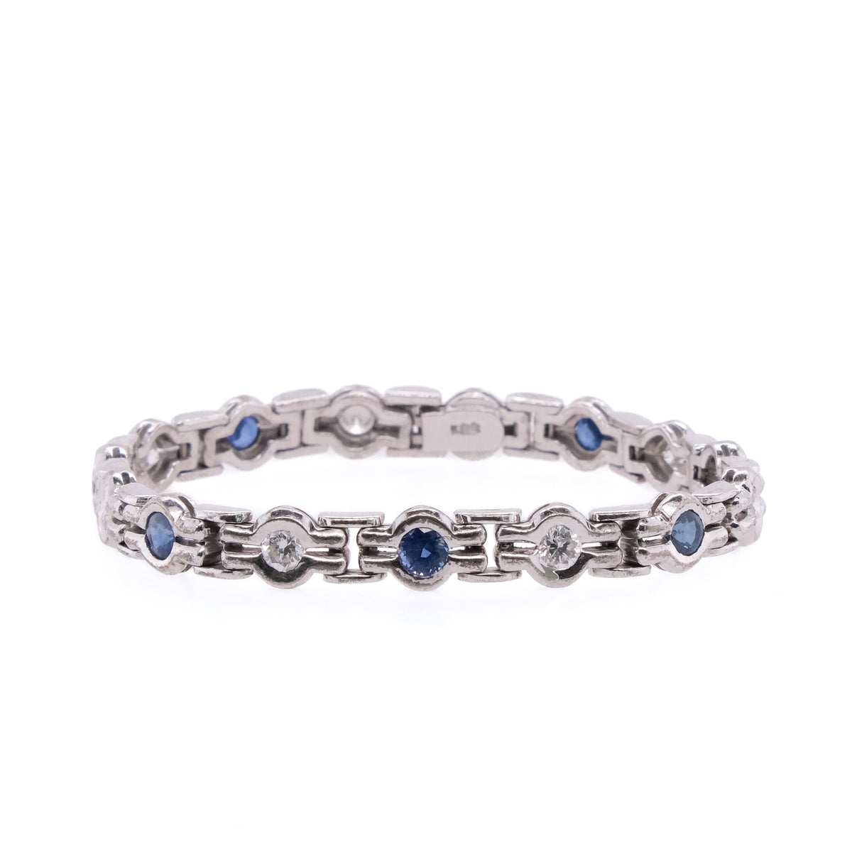 10k Sapphire & Diamond Bracelet