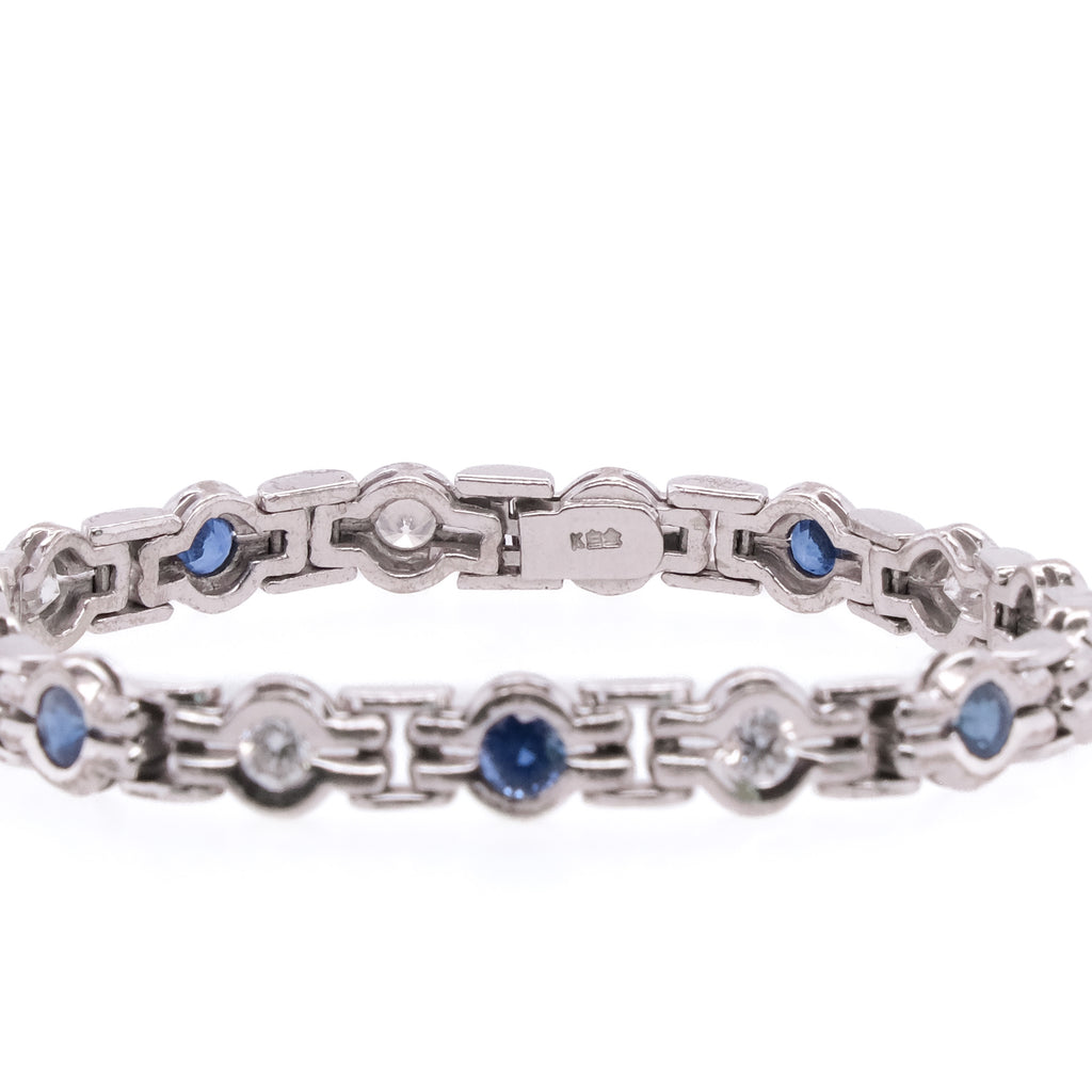 10k Sapphire & Diamond Bracelet