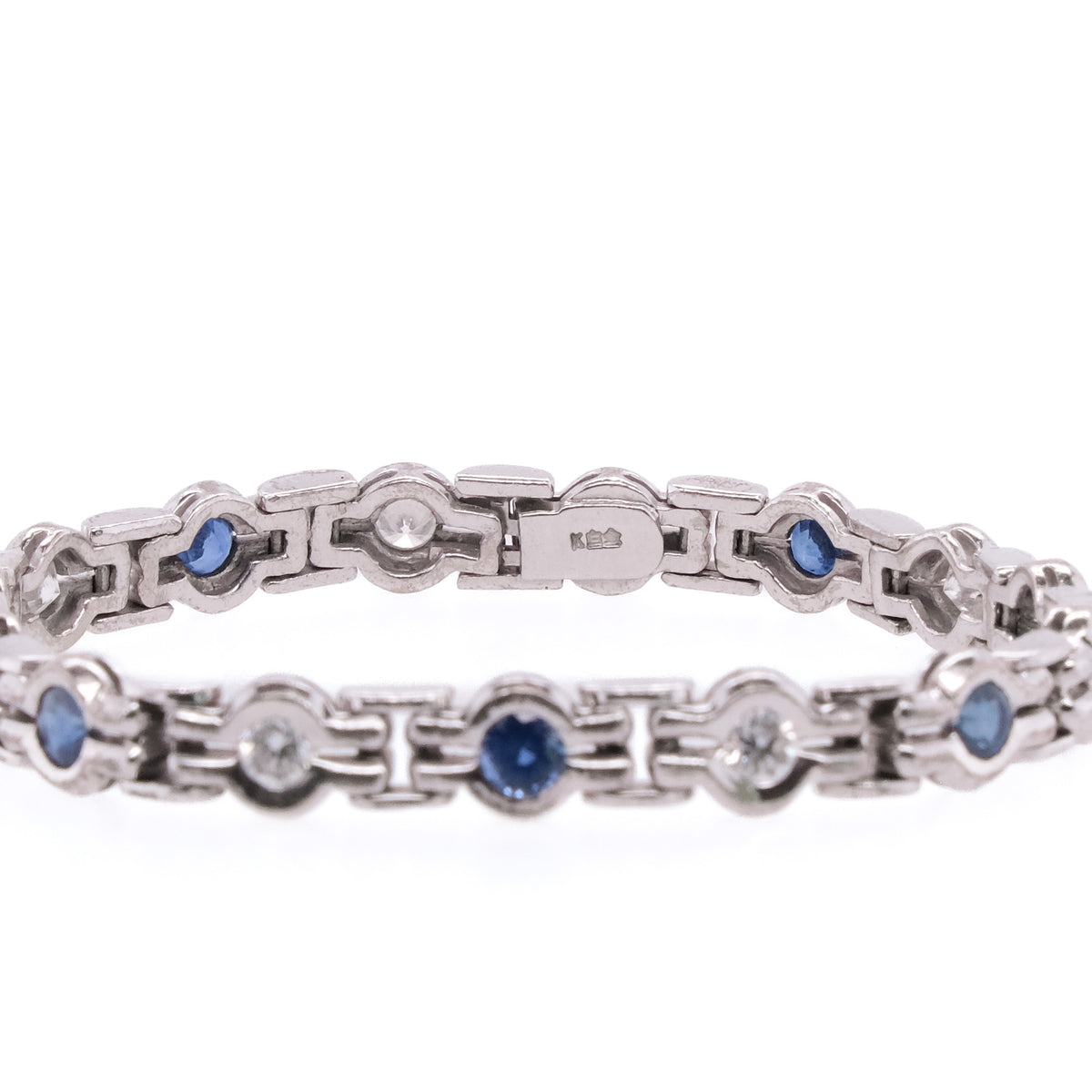 10k Sapphire & Diamond Bracelet