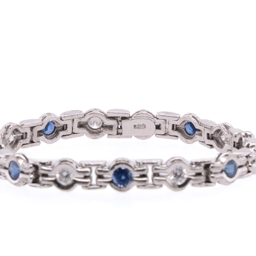 10k Sapphire & Diamond Bracelet