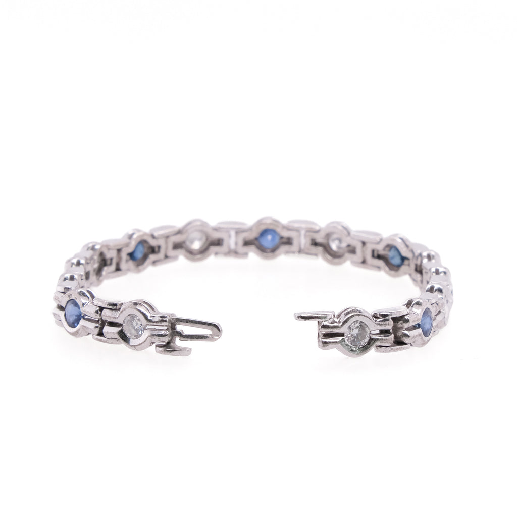 10k Sapphire & Diamond Bracelet